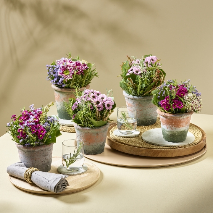 Petite Pink & Purple Table Arrangement