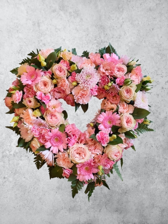 Pink Reverence   Funeral Heart