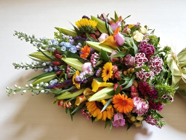 Rainbow Tribute Funeral Sheaf
