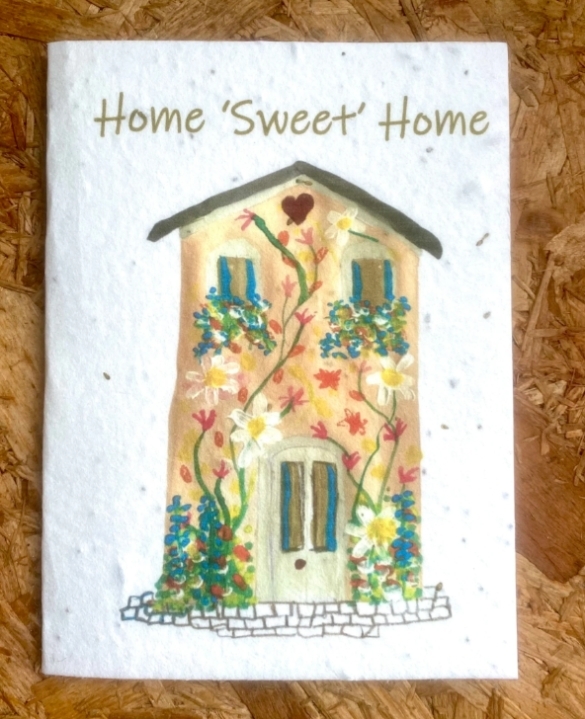 Seeded greetings card Home Sweet Home