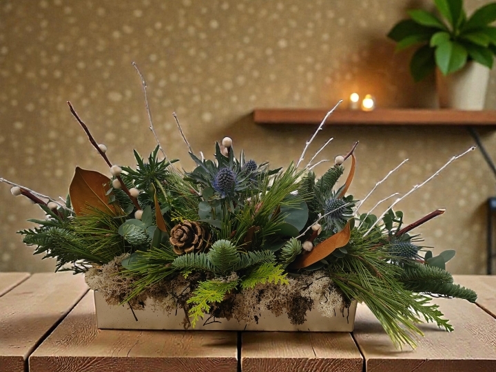 Soft Seasonal Foliage Centrepiece